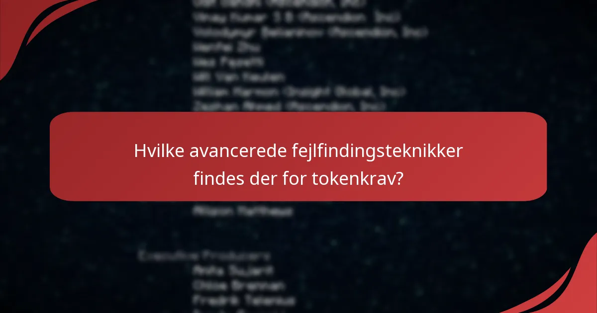 Hvordan kan jeg fejlsøge problemer med tokenkrav?
